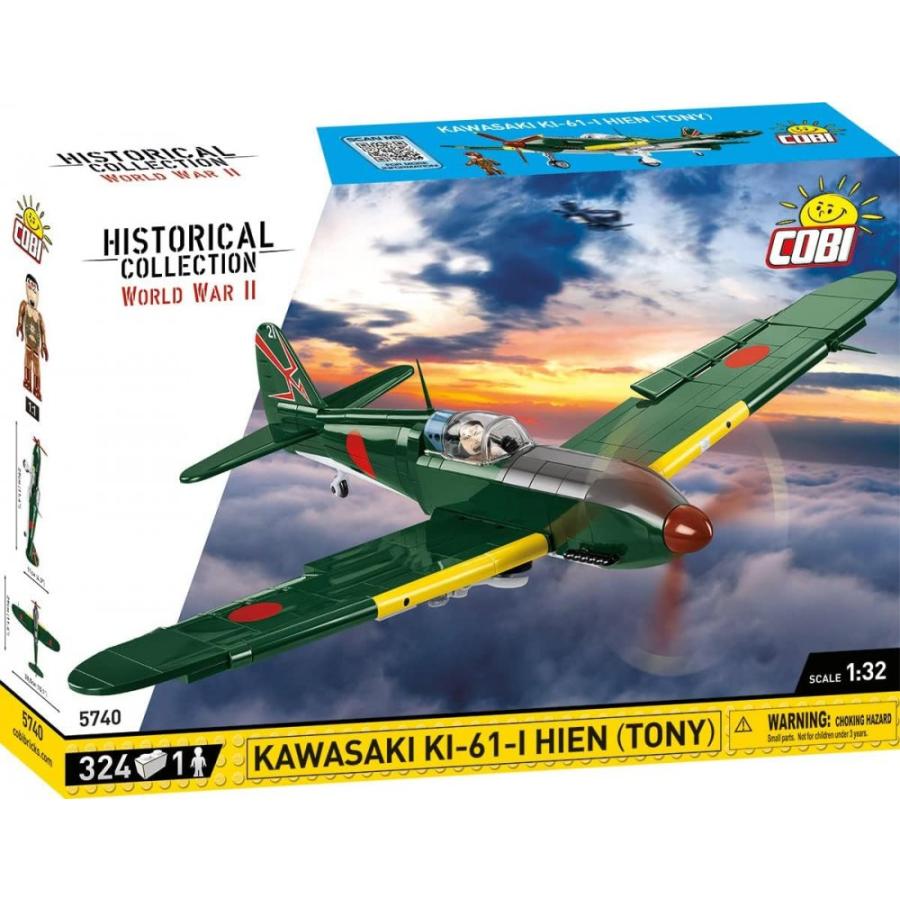 【 LEGO対応 EU ブロック おもちゃ】COBI コビ 日本陸軍 戦闘機 1/32 飛燕 ひえん KI-61 川崎航空機 三式戦闘機 324ピースの画像