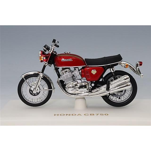 ノレブ 1/18 ホンダ CB750 1969 メタリックレッド オートバイ 塗装済