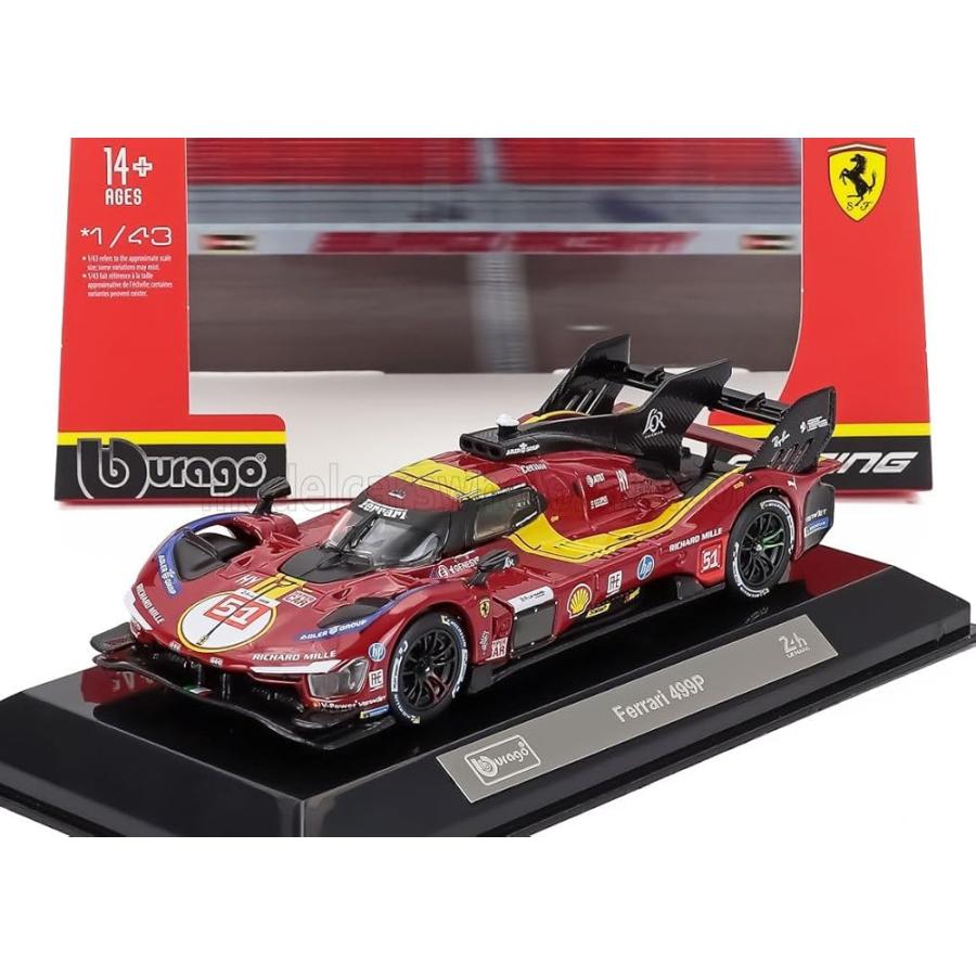 Burago ミニカー 1/43 フェラーリ 499P ルマン24時間 2025 #51