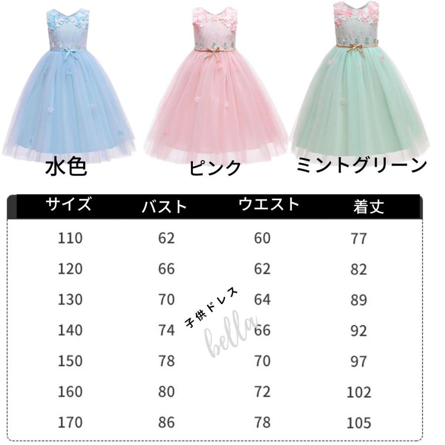 子供ドレス ピアノ 発表会 ドレス 結婚式 ワンピース ミント