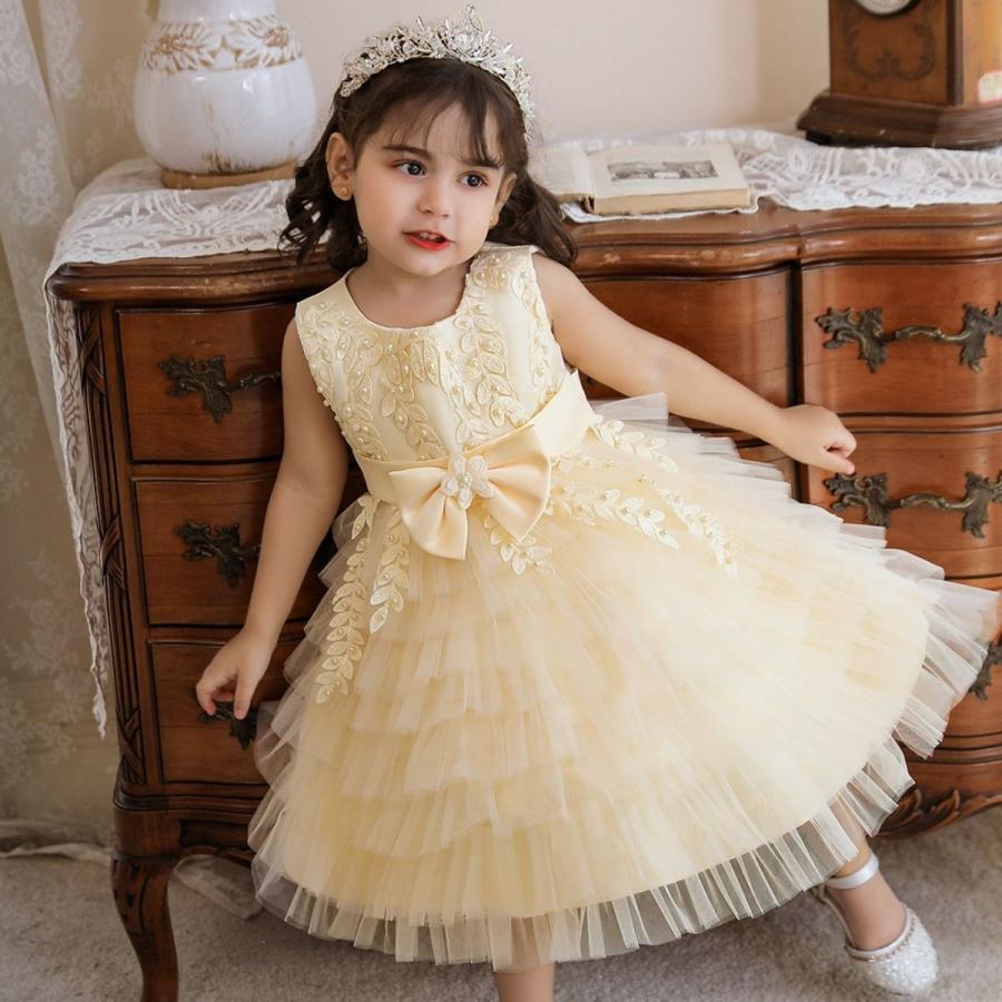 子供ドレス ベビードレス セレモニー ピンク ワンピース 発表会 ピアノ 