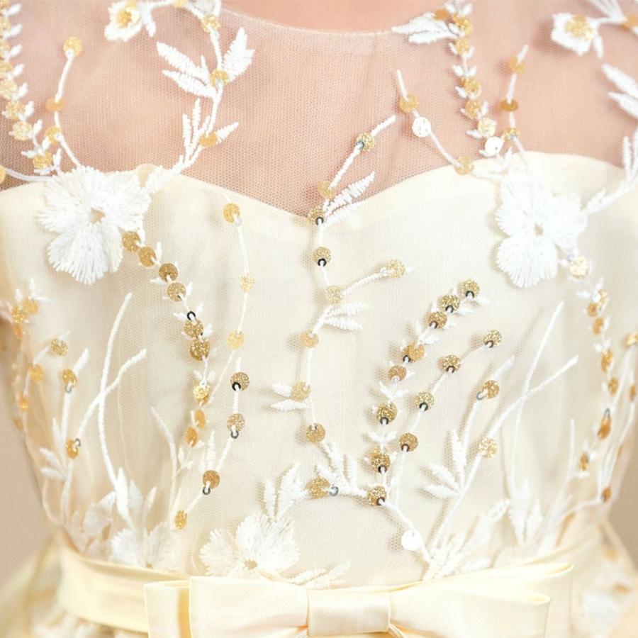 子供ドレス ロング 発表会 結婚式 ピンク シャンパン レッド 
