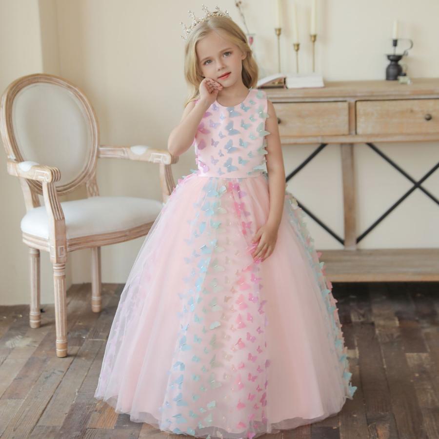 子供ドレス ロング 発表会 結婚式 ピンク パープル 紫 子供ドレス ロング 発表会 結婚式 ピンク パープル 紫