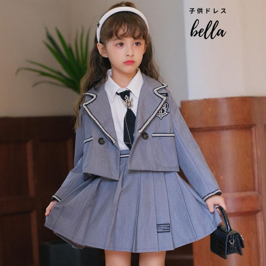 入学式 子供服 スーツ 卒園式 女の子 小学生 年長 新一年生 1 130 110 黒 制服 長袖 受験 面接 フォーマル 発表会 結婚式 140 150 160 中学生 6年生 Su008 子供ドレスbella Ragaza 通販 Yahoo ショッピング