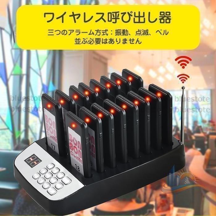 コードレス フードコート アドバンスト 事務 店舗用品 チャイム ワイヤレスチャイム 呼び出し ベル ブザー 送信機+受信機32台 飲食店 レストラン カフェ_2