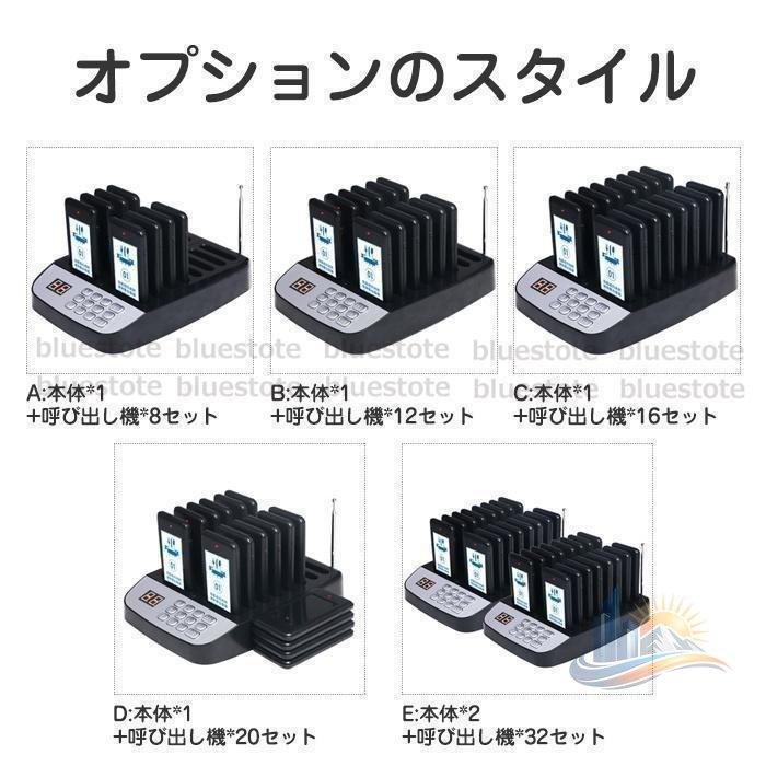 コードレス フードコート アドバンスト 事務 店舗用品 チャイム ワイヤレスチャイム 呼び出し ベル ブザー 送信機+受信機32台 飲食店 レストラン カフェ_7