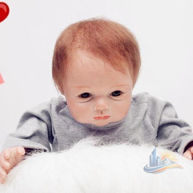 かわいい ブラウン リボーンドール リアル赤ちゃん人形 本物そっくり