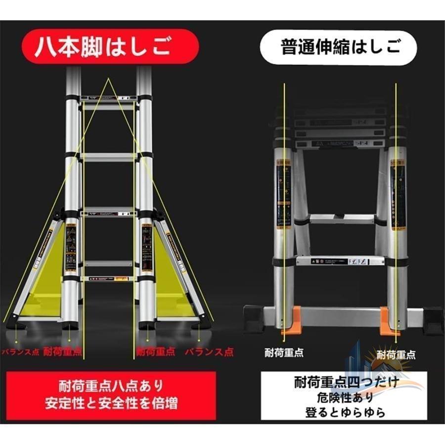 梯子 折りたたみ アルミ 屋外 軽量 多機能 コンパクト アドバンスト スライド式 スライド 伸縮はしごはしご脚立はしご4.1@@ 4.1@@ おしゃれ 便利 実用的の画像