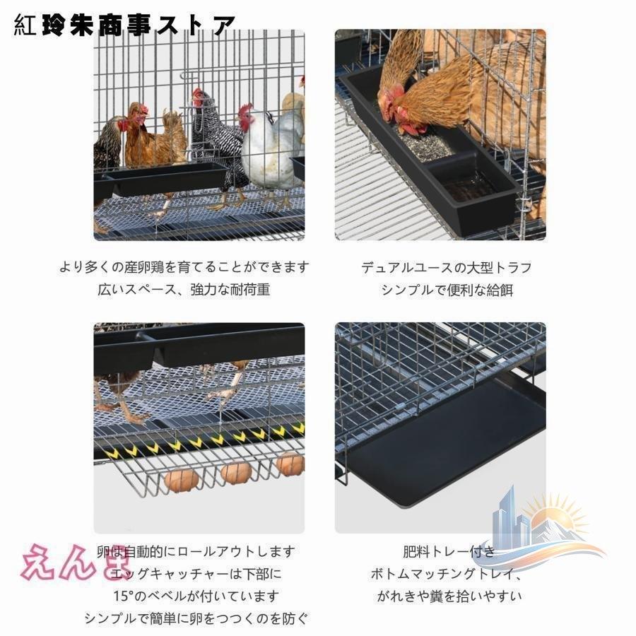 折りたたみ 特大世帯折りたたみ鶏小屋 チキンケージ飼育ケージ フードボウル付き アドバンスト 自動エッグロールケージ トレー 水槽 おしゃれ 使いやすい 便利_2