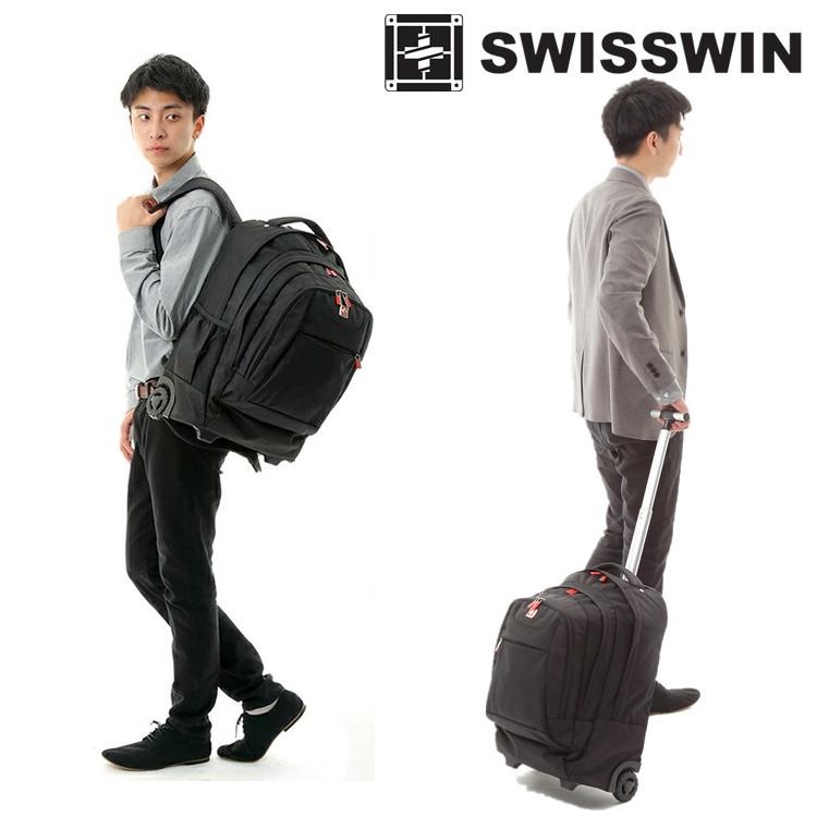 swisswin キャリーバッグ キャリーケース スーツケース 3wayリュックキャリー 中型　軽量 機内持ち込みサイズ swe1058｜bellbe