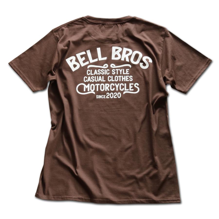 BELL BROS COTTON Tシャツ BRWON 2020101 コットンTシャツ 送料 無料 バイク バイクウェア : BELL ...