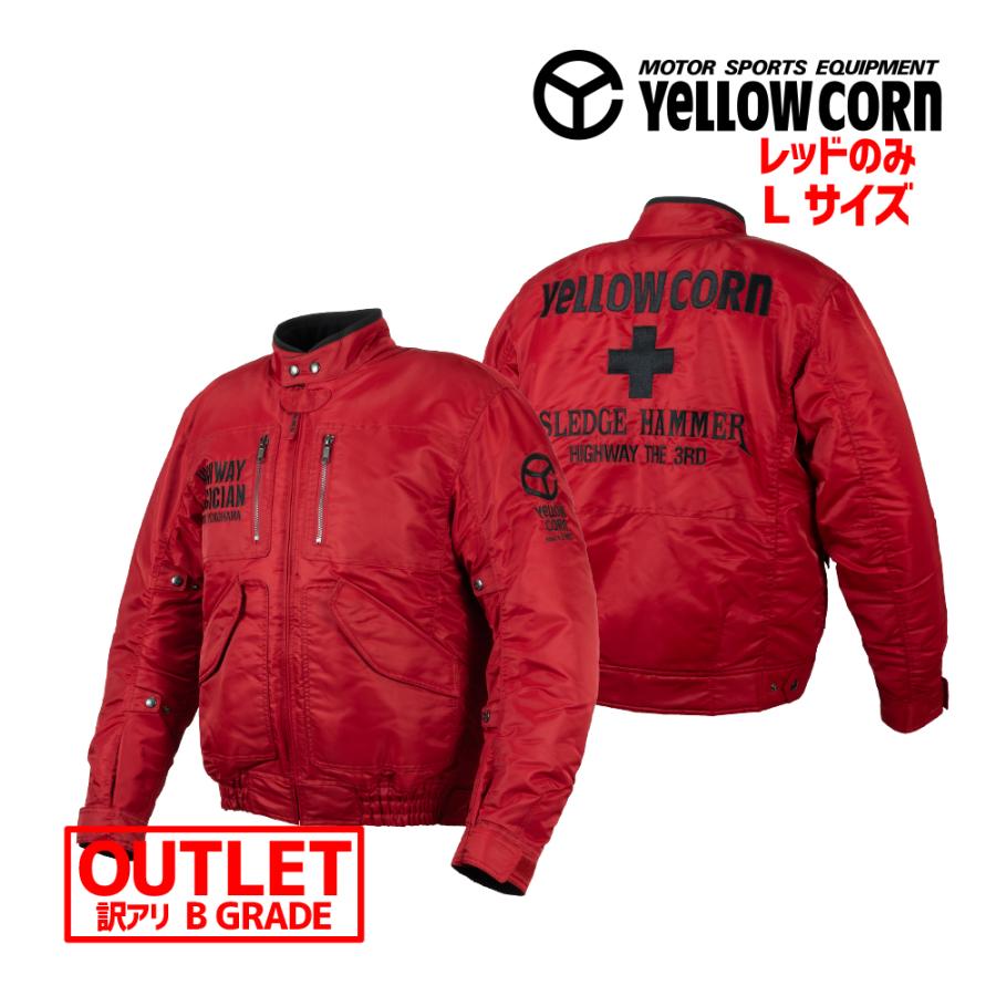 アウトレット YeLLOWCORN バイクウェア バイクジャケット イエロー 