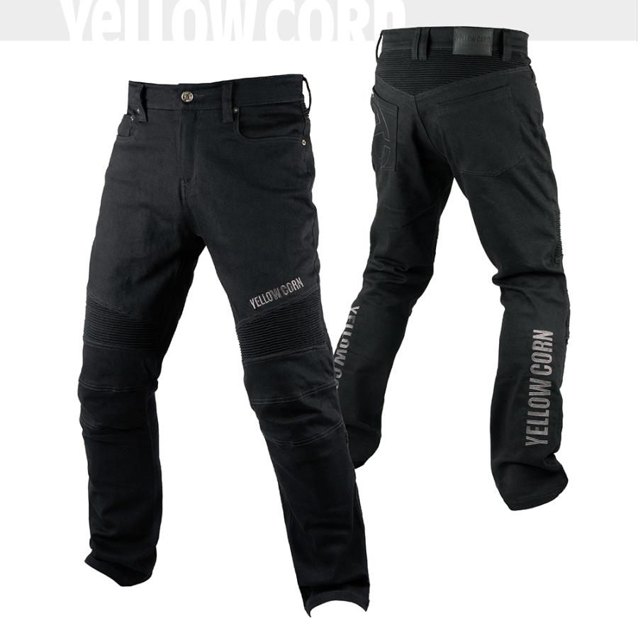 ◆美品◆YELLOW CORNライディングストレッチパンツ　 32　膝パッド付き YeLLOW CORN イエローコーン YRP-103 バイク バイクウェア
