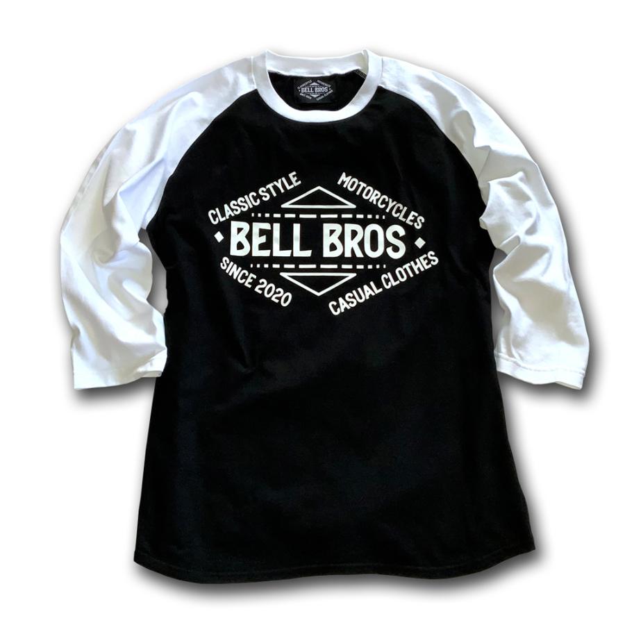 BELL BROS コットン ラグランスリーブ ベースボールTシャツ 七分丈