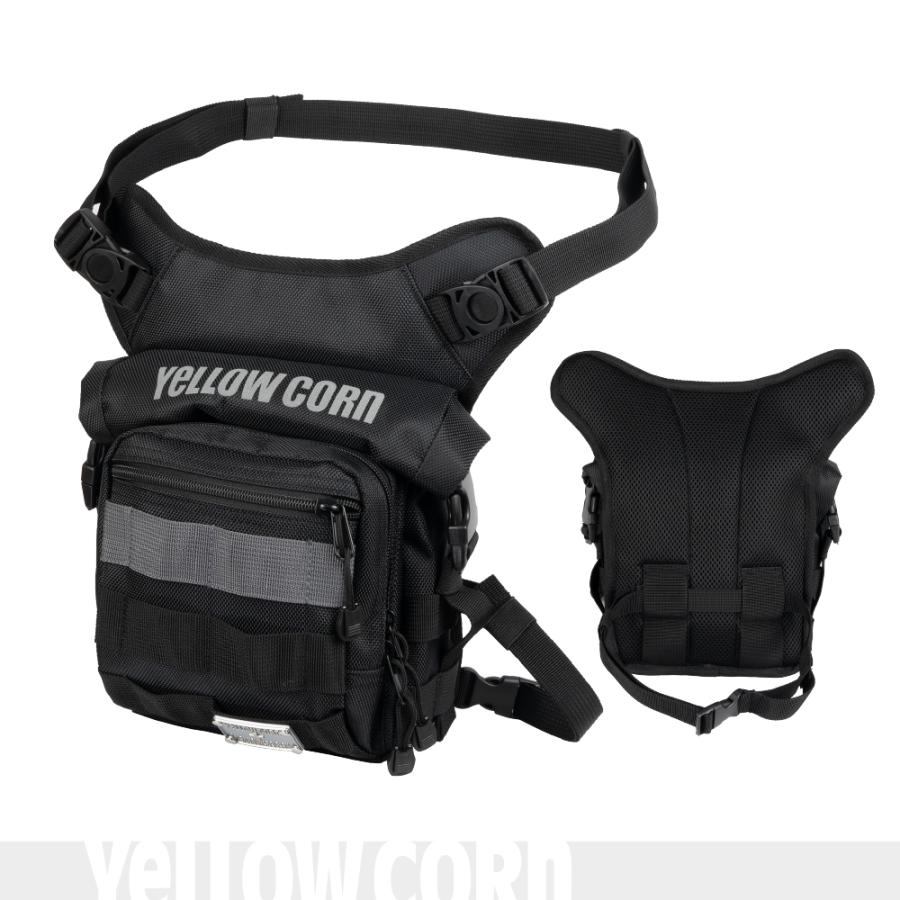 YELLOW CORD バイク用バッグ ブラック YeLLOW CORN（イエローコーン） バイク バッグ YE-58 防水レッグバッグ