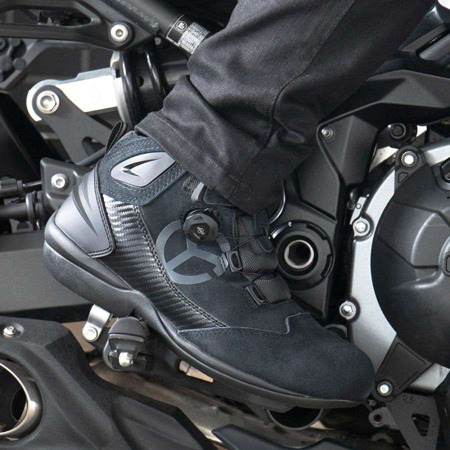 YELLOW CORN バイク用靴 ブラック YeLLOW CORN イエローコーン YS-003 バイク バイクウェア 防水