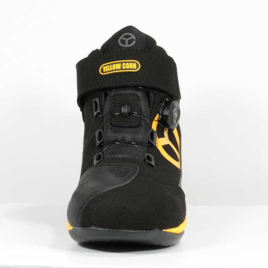 YELLOW CORN バイク用靴 ブラック YeLLOW CORN YeLLOWCORN バイク バイクウェア YS-003 防水