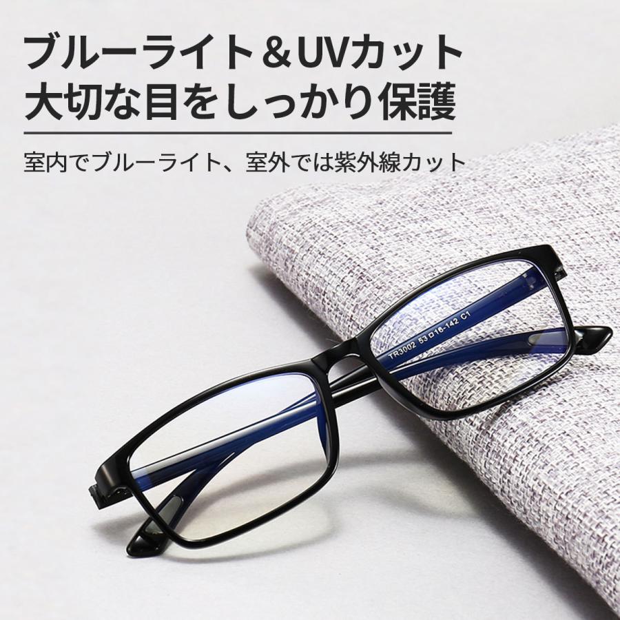 ブルーライトカットメガネ PCメガネ おしゃれ 度なし 軽い uvカット