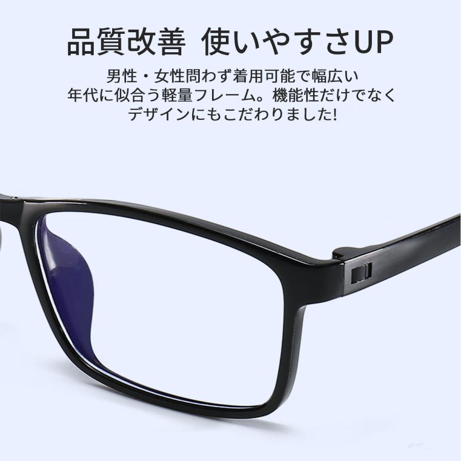 ブルーライトカットメガネ PCメガネ おしゃれ 度なし 軽い uvカット
