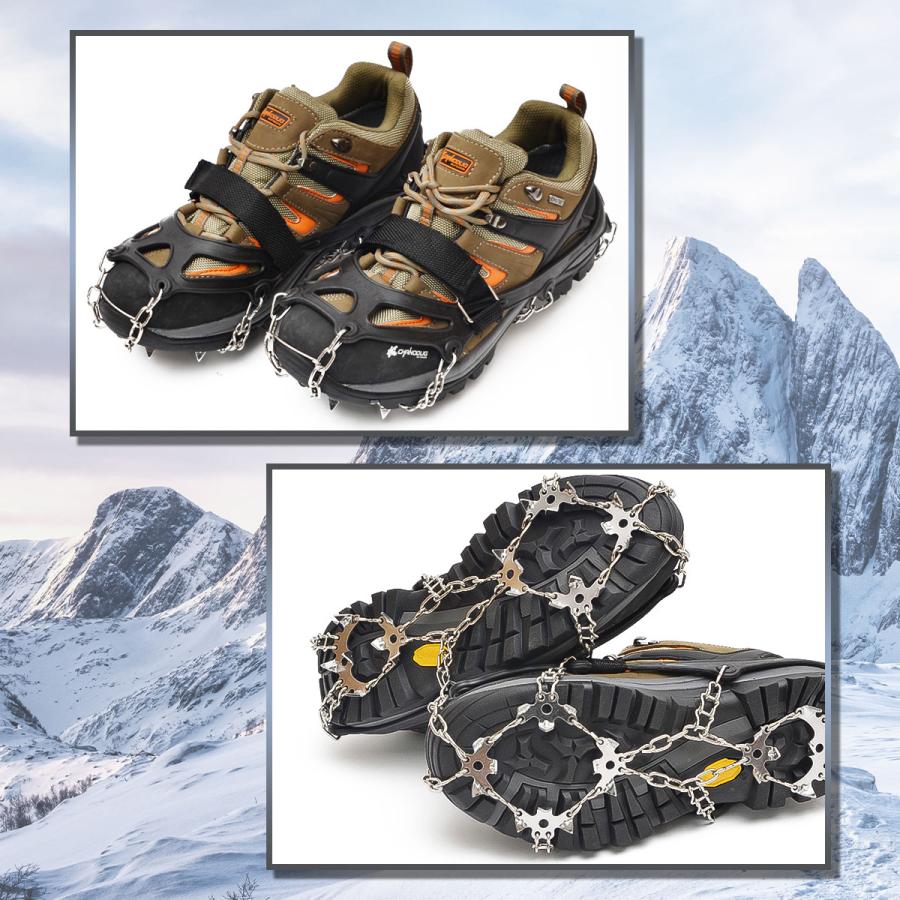 アイゼン 19本爪 チェーンスパイク 登山 軽アイゼン 簡易