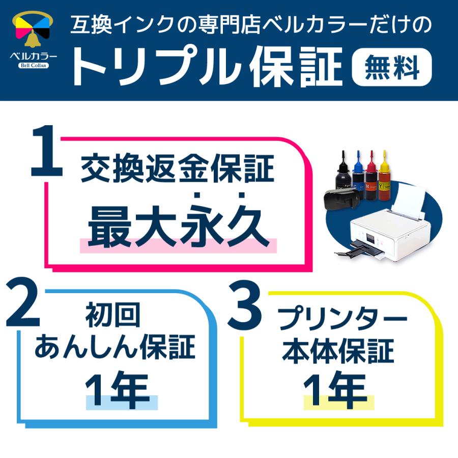 3年保証 キャノン CANON互換 BCI-351+BCI-350 BCI-351XL+BCI-350XL 互換インクカートリッジ 6色 ベルカラー製 　｜bellcollar｜04