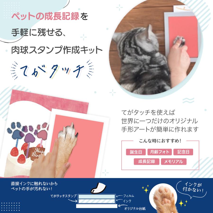 手形足形 スタンプ 汚れない 【てがタッチ 肉球・足跡アートセット