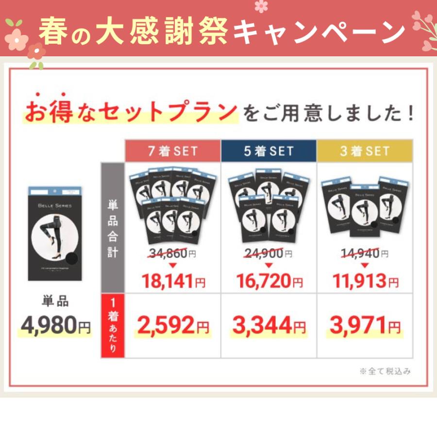 BELLE SERIES（ベルシリーズ） リブ着圧レギンス 大きいサイズ 着圧