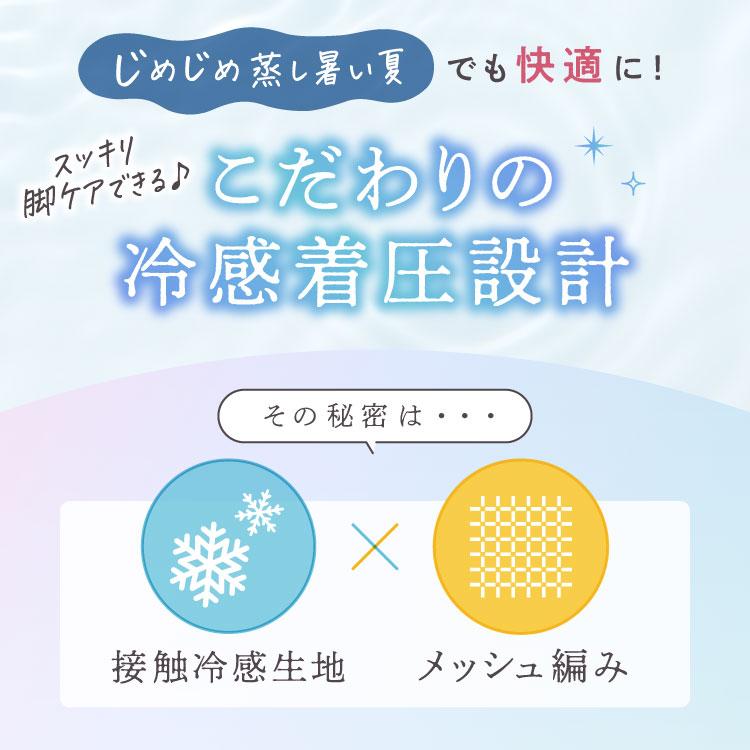 旧型 リブ着圧レギンス クールタイプ 【3着】夏用 冷感 着圧レギンス 着圧スパッツ 着圧 3l 大きいサイズ ベルシリーズ リブ着圧 リブクール 強着圧 通気性の画像