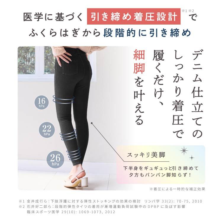 BELLE SERIES（ベルシリーズ） 着圧デニム 【2着】着圧レギンス 着圧