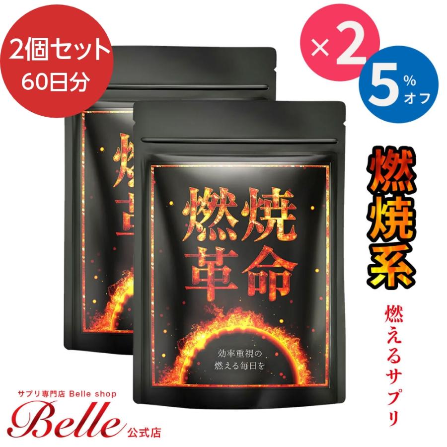 ダイエット サプリ L-カルニチン 燃焼革命 サプリメント ブラックジンジャー 燃焼 カプサイシン 2袋｜belle-shop｜02