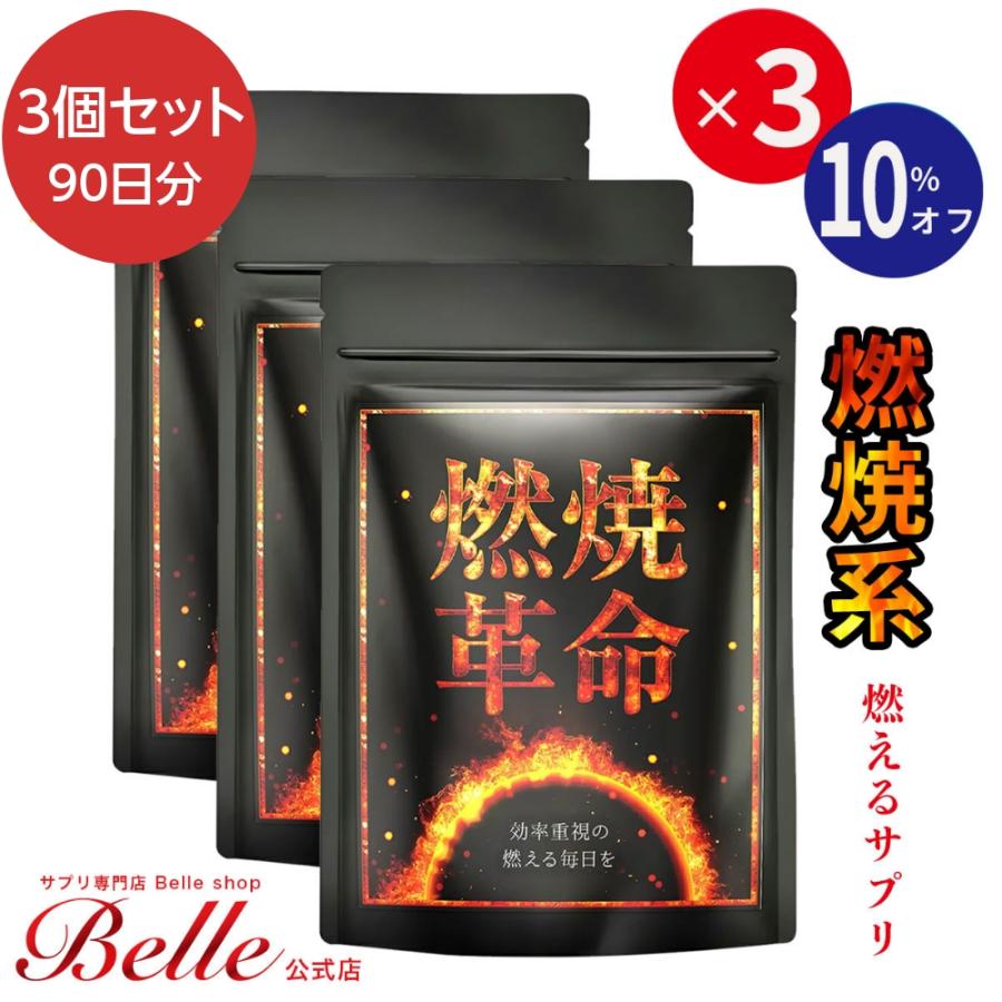 ダイエット サプリ ブラックジンジャー サプリメント 燃焼系 サプリ 燃焼革命 燃焼 カプサイシン 3袋｜belle-shop｜02
