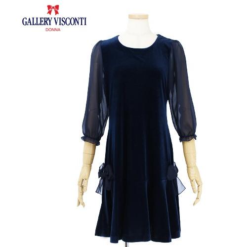 新品 ギャラリービスコンティ ワンピース ベロア ネイビー シフォン サイズ2 紺 フォーマルに Gallery Visconti Vi295 Belle Store ベルストア 通販 Yahoo ショッピング
