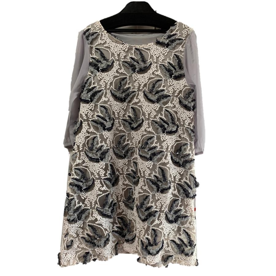 新品 ギャラリービスコンティ ワンピース グレー レース 刺繍 七分袖 Mサイズ 2 Gallery Visconti Vi614 Belle Store ベルストア 通販 Yahoo ショッピング