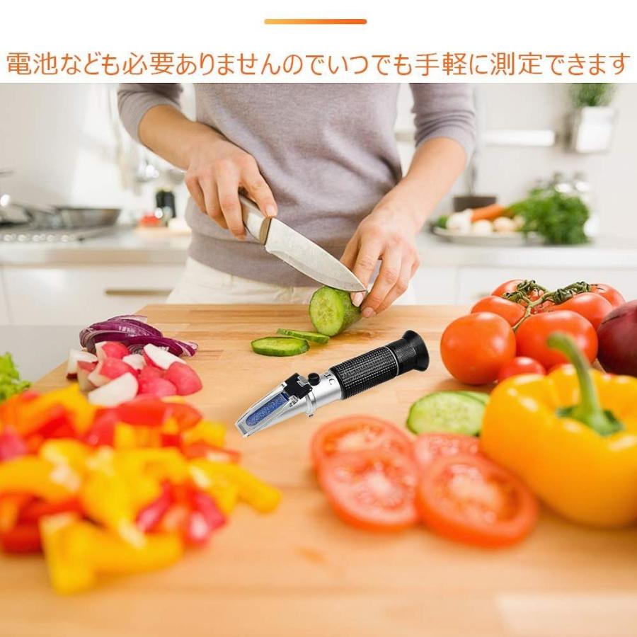 糖度計 Brix0 32 手持屈折計 Sanwa ハンディタイプ糖度計 料理 保証書付 Atc 家庭用0 32 糖度測定器 家庭菜園 温度自動補正
