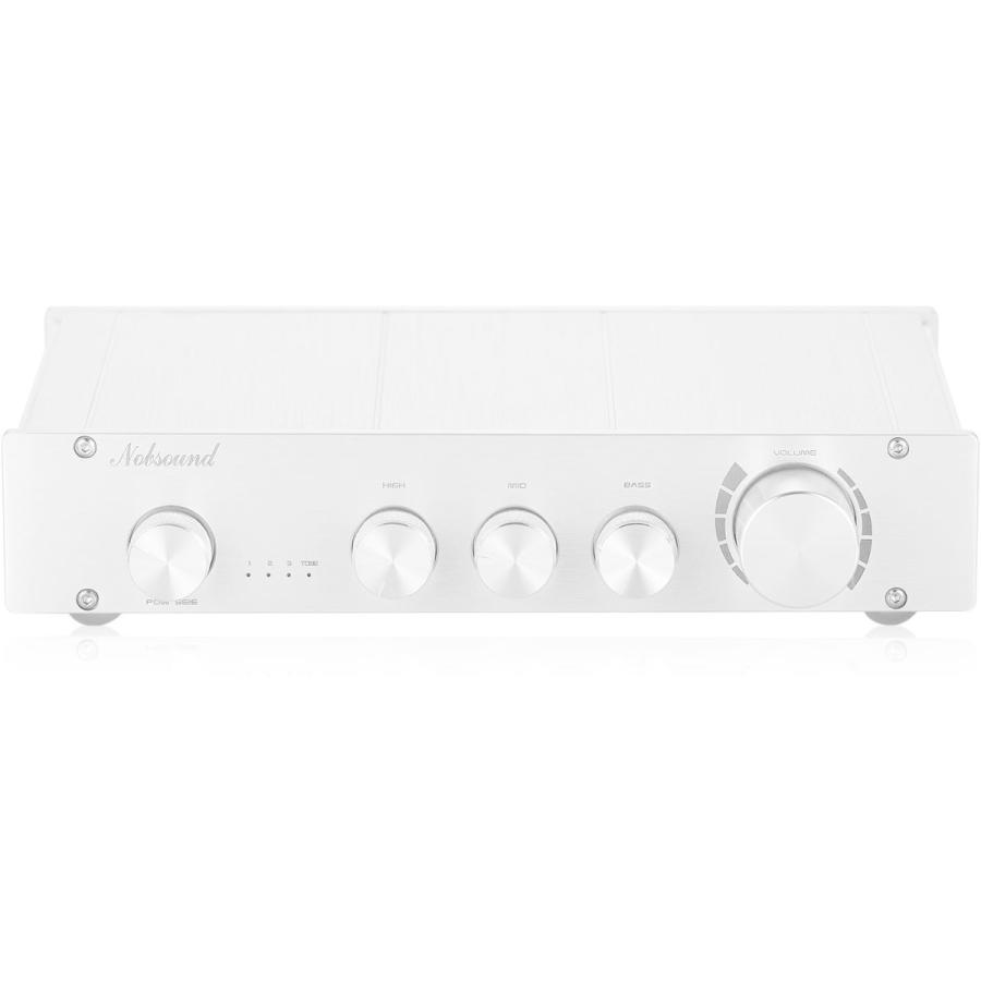 Nobsound HiFi 2.0CH ステレオ オーディオ プリアンプ 3系統 クラスA デジタルプリアンプ トーンコントロール HiFi 0CH ステレオ オーディオ プリアンプ 3系統 クラスA デジタルプリアンプ トーンコントロール
