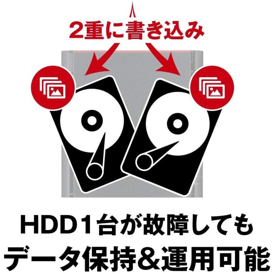 BUFFALO NAS スマホ/タブレット/PC対応 ネットワークHDD 8TB BLACK LS520D0802G 同時アクセスでも快適