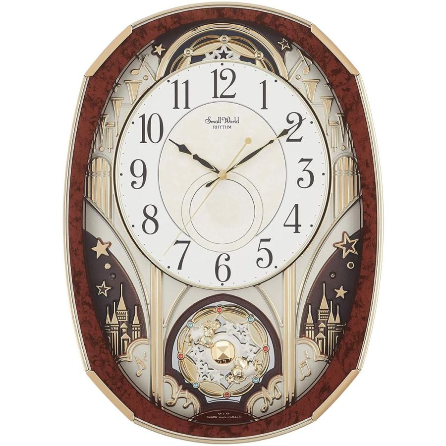 リズム(RHYTHM) 掛け時計 電波 アナログ からくり スモールワールドノエルM 30曲 メロディ 茶 Small World 4MN5 RHYTHM 掛け時計 電波 アナログ からくり スモールワールドノエルM 30曲 メロディ Small World 4MN5 サイズ