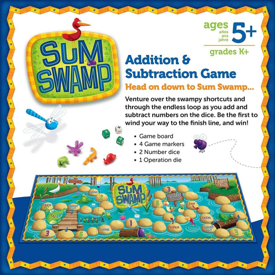 ラーニング リソーシズ Learning Resources 計算ゲーム 計算スゴロク 足し算と引き算 Sum Swamp Ler5052 Belle Style 通販 Yahoo ショッピング