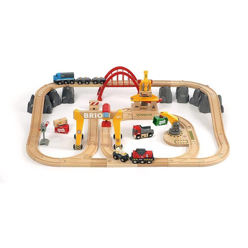 BRIO ( ブリオ ) WORLD カーゴレールデラックスセット 全54ピース 対象年齢 3歳~ ( 電動車両 電車 おもちゃ 木製 レー WORLD BRIO ブリオ カーゴレールデラックスセット 全54ピース 対象年齢 3歳 電動車両 電車 おもちゃ 木製 レー