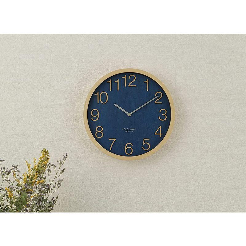 INTERFORM INC. インターフォルム 電波時計 壁掛け ウッドフレーム 木 シンプル 掛け時計 見やすい ネイビー Plock プ INC インターフォルム 電波時計 壁掛け ウッドフレーム シンプル 掛け時計 見やすい ネイビー Plock