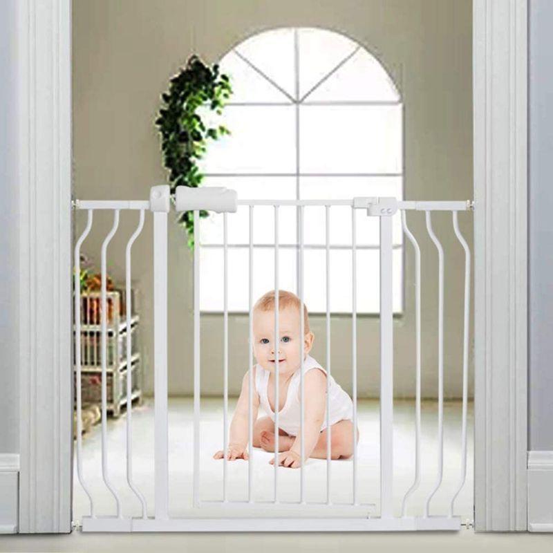 Mornyray ベビーゲート ベビーフェンス 突っ張り式 オートクローズ機能 ペットゲート セーフティー 安全ゲート 扉開閉式 ペット柵 ベビーゲート ベビーフェンス 突っ張り式 オートクローズ機能 ペットゲート セーフティー 安全ゲート 扉開閉式 ペット柵