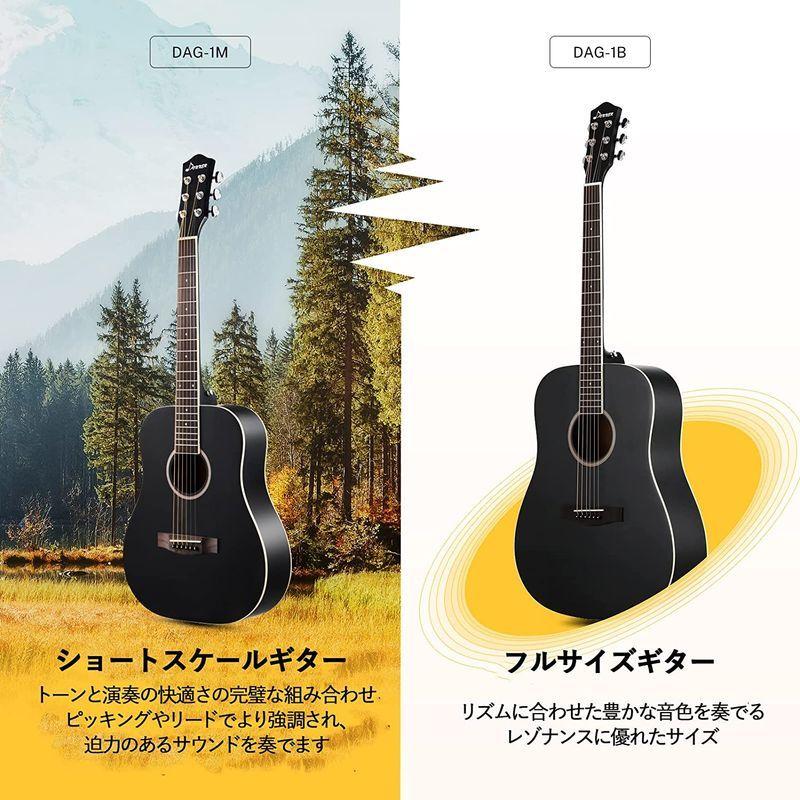Donner アコースティックギター 初心者セット スプルースとマホガニー製 ミニギター 36インチ ドレッドノート 右利き 持ち運び便利 アコースティックギター 初心者セット スプルースとマホガニー製 ミニギター 36インチ ドレッドノート 右利き 持ち運び便利