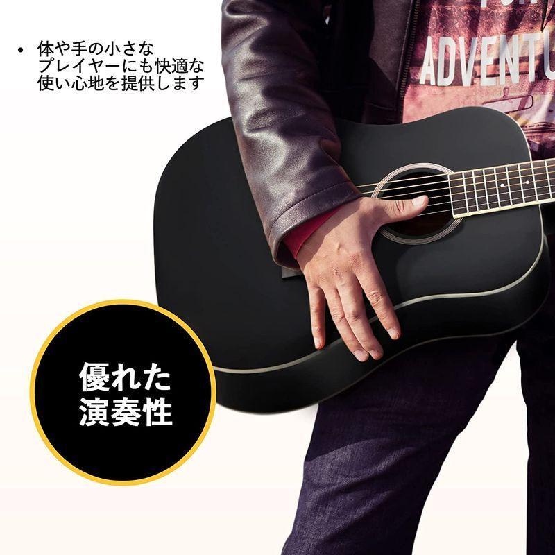 Donner アコースティックギター 初心者セット スプルースとマホガニー製 ミニギター 36インチ ドレッドノート 右利き 持ち運び便利 アコースティックギター 初心者セット スプルースとマホガニー製 ミニギター 36インチ ドレッドノート 右利き 持ち運び便利