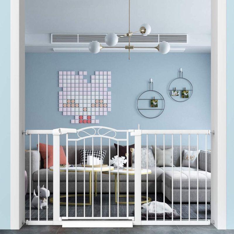 Mornyray ベビーゲート ベビーフェンス 突っ張り式 オートクローズ機能 ペットゲート セーフティー 安全ゲート 扉開閉式 ペット柵 ベビーゲート ベビーフェンス 突っ張り式 オートクローズ機能 ペットゲート セーフティー 安全ゲート 扉開閉式 ペット柵