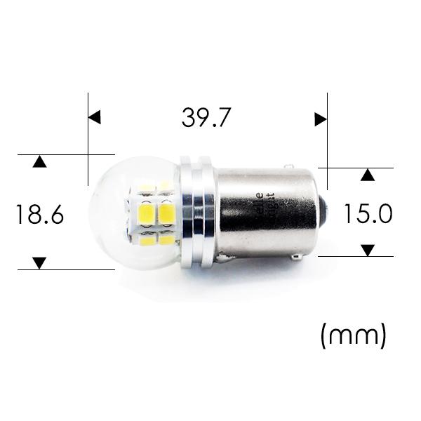 BA15s LEDバルブ -Natural White BL211- 1個 G18 1年保証 Lumileds採用 白 バックランプ ナンバー灯 ルームランプ｜bellebright｜02