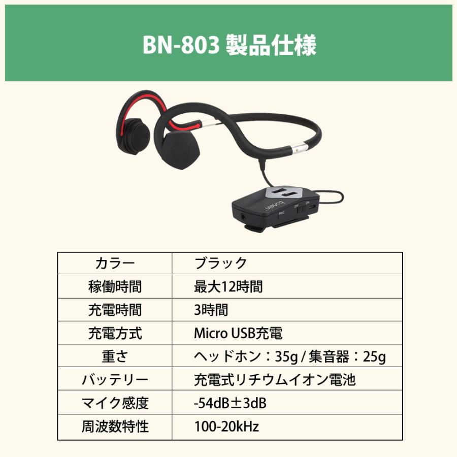 【2000円OFFクーポン】骨伝導 集音器 高齢者 ヘッドホン 有線 骨伝導ヘッドホン ヘッドセット 左右音量調整 周波数設定 BN-803 クリスマス プレゼント ギフト