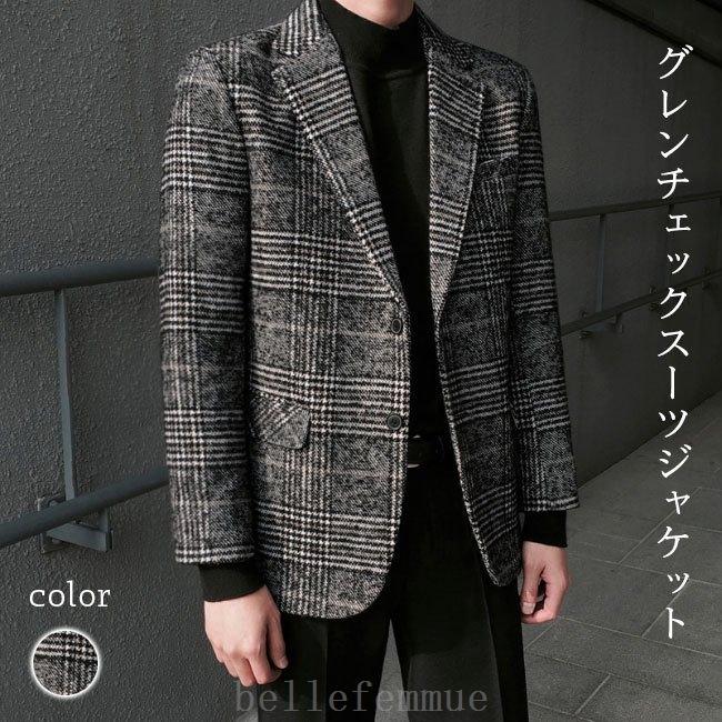 安心の定価販売 テーラードメンズスーツジャケット厚手グレンチェックテーラードジャケットブレザーチェック柄スーツスーツトップスカジュアルスーツ チャンピオン Sale Services Com
