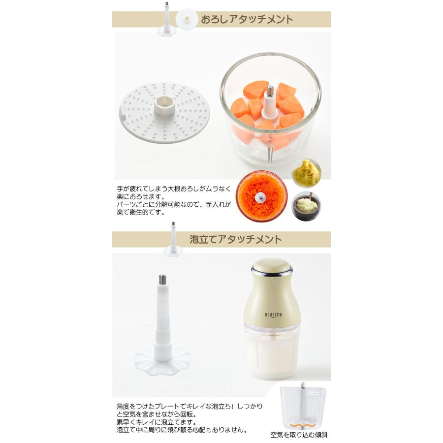 BelleLife 【セール】BelleLife フードプロセッサー ミキサー 電動