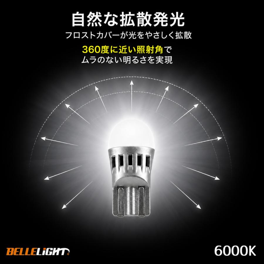 T10 6000K ステルス高拡散タイプ LED電球 ホワイト BL701 2個セット ポジション球 ナンバー灯 白 カバー付き ルームランプ |  | 01