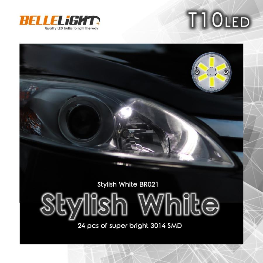 T10 LED 無極性 24SMD ホワイト ポジション球 2個セット 高拡散24連 白 爆光 ナンバー灯 6500K ルームランプ 3014チップ 12V用 ハイブリッドカー BR021 |  | 01